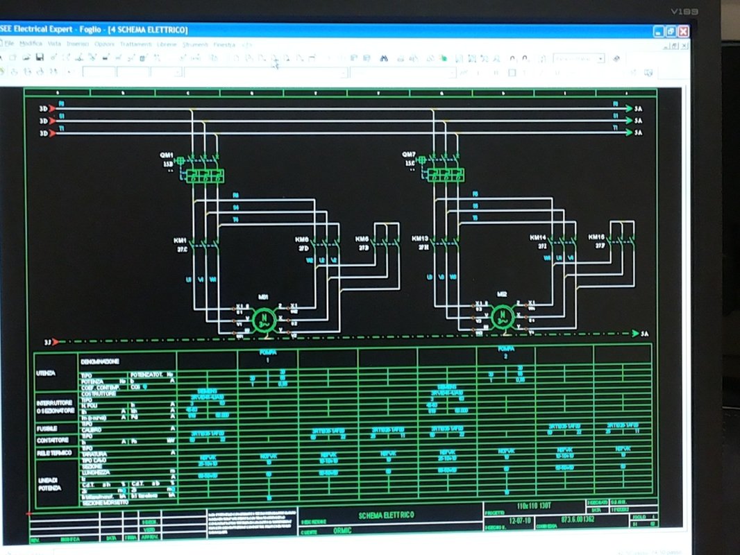 Schema elettrico realizzato con SEE Electrical Expert